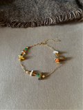 Gemstone and Dainty Chain Bracelet