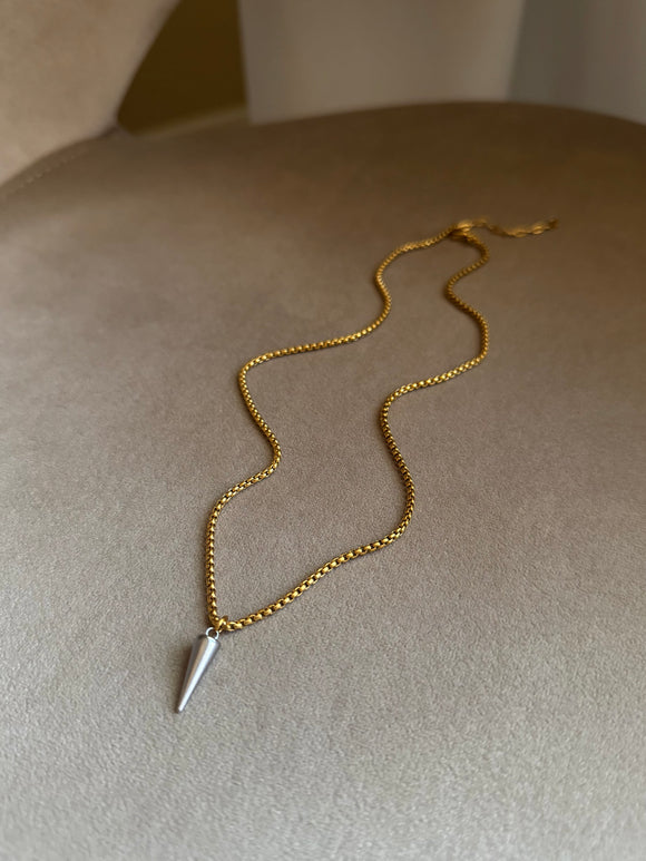 Metal Mix Spike Gold Chain