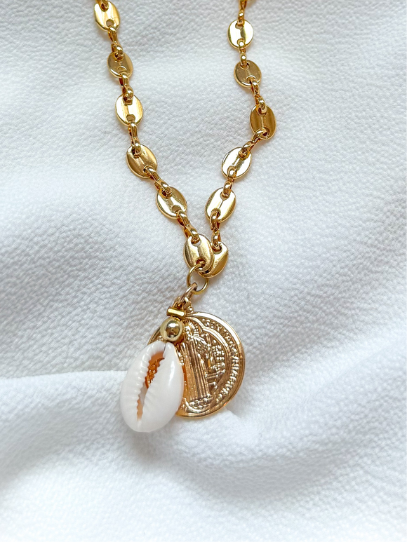 St. Benedict Seashell Necklace