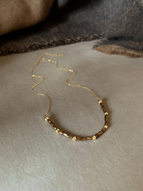 Brown and Gold Necklace