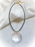 Black Cord Nacar Necklace