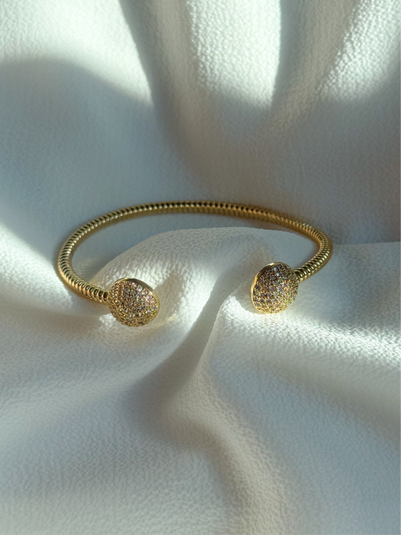 Rhinestone Adjustable Bangle