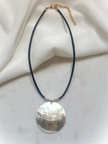 Black Cord Nacar Necklace