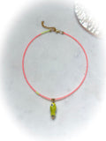 Coral Beads + Lime Green Fish