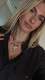Seashell, Crystal Quartz and Fish Necklace