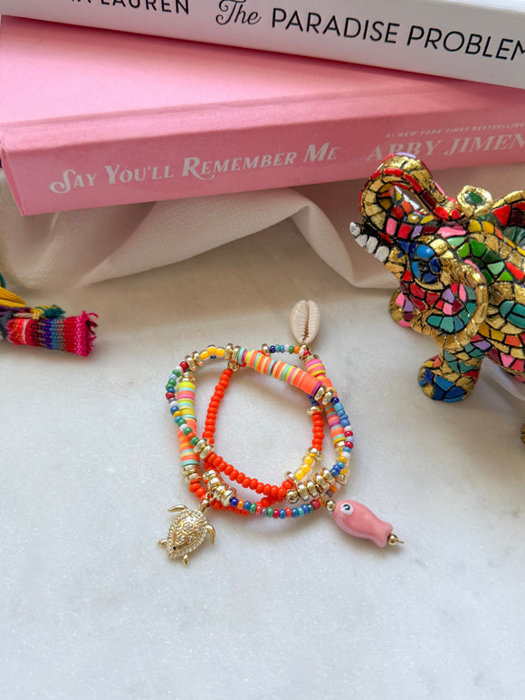 Orange Bracelet Set
