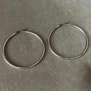 Silver Hoops