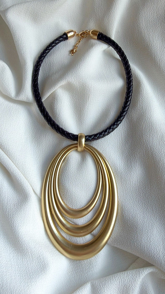 Gold Oval Necklace